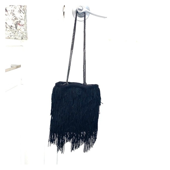 Beautiful Black Fringe Zara Crossbody Purse - Picture 2 of 7
